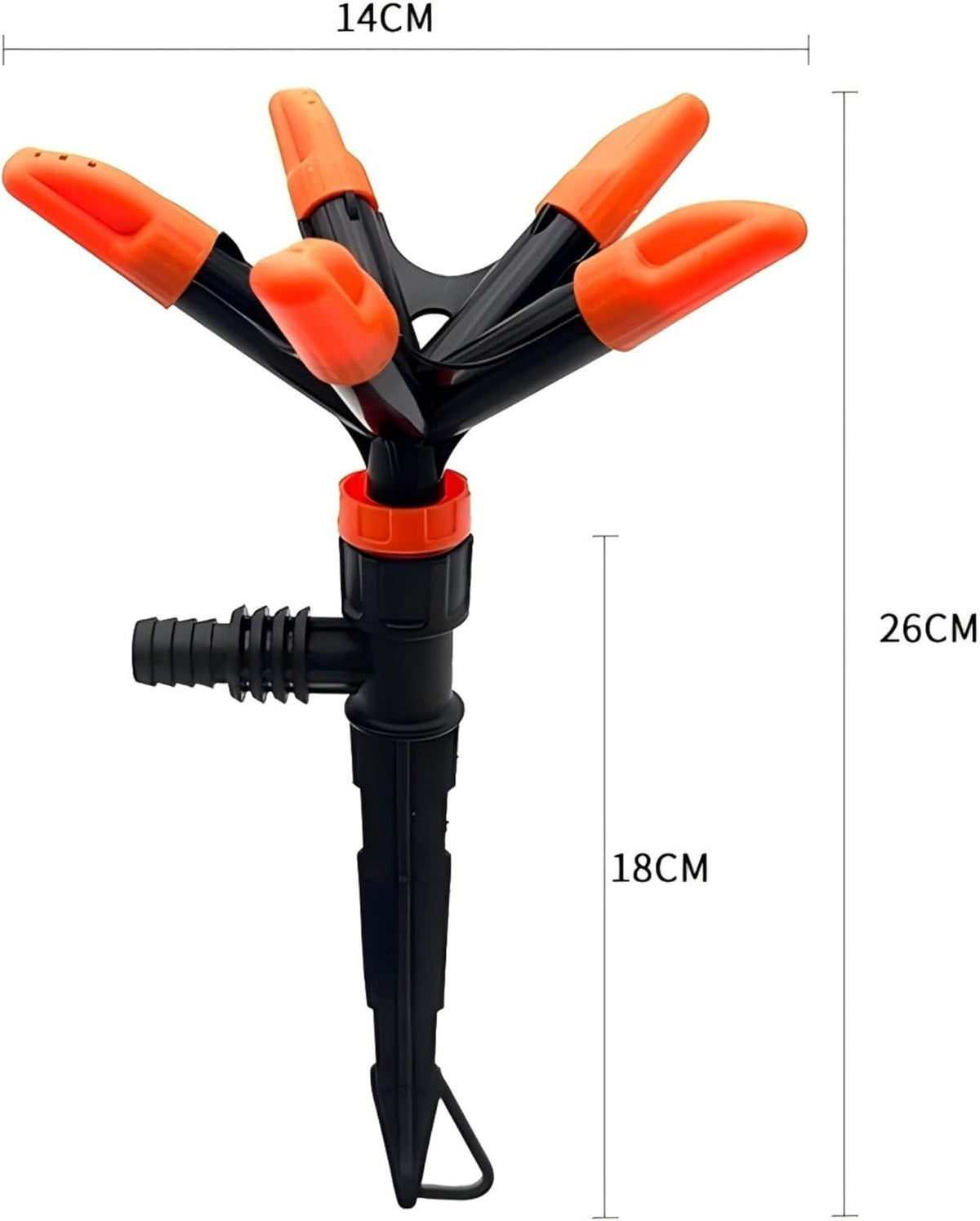 360° Rotating Sprinkler – Lawn Sprinkler with Adjustable 45° Angle, Watering System for Home Lawns and Gardens, Made of ABS Material（2pcs）