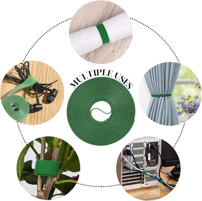 Green Garden Tie,Plant Ties for Climbing Plants,17FT Plant Supports for Effective Growing,Reusable and Adjustable,Plant Ties for Branches Flowers Tomatoes Indoor Outdoor Greenhouse