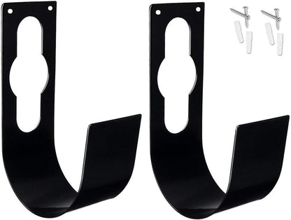 Garden Hose Hanger Wall Mount Heavy Duty Hose Holder Hook for 150ft 100ft 75ft 50ft Expandable Hose (Large, Black)
