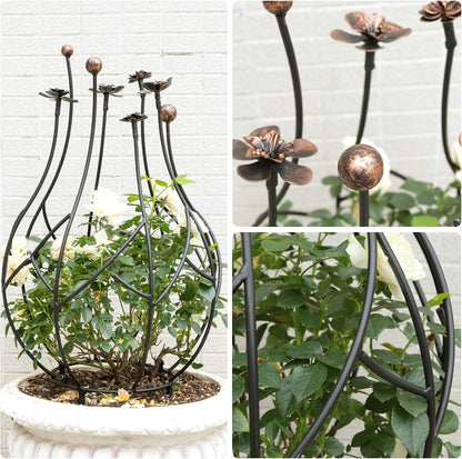 Obelisk Trellis Garden - 27" Metal Climbing Support for Vines