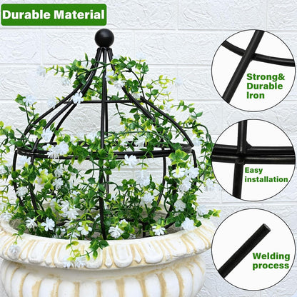 Obelisk Trellis Garden - 27" Metal Climbing Support for Vines