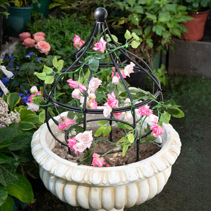 Obelisk Trellis Garden - 27" Metal Climbing Support for Vines