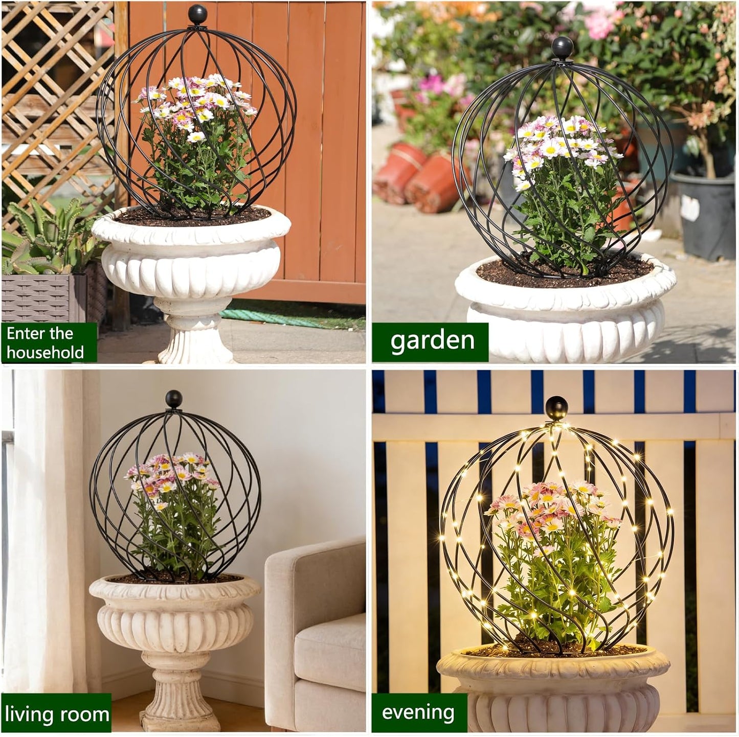 Obelisk Trellis Garden - 27" Metal Climbing Support for Vines