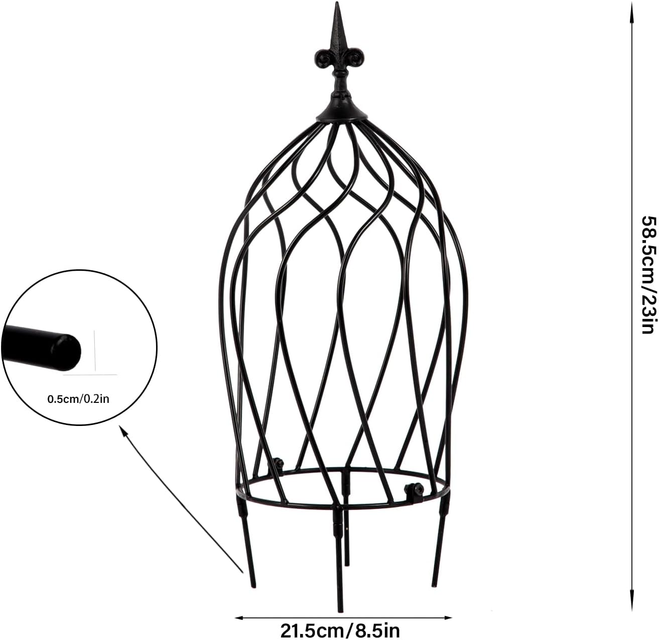 Obelisk Trellis Garden - 27" Metal Climbing Support for Vines
