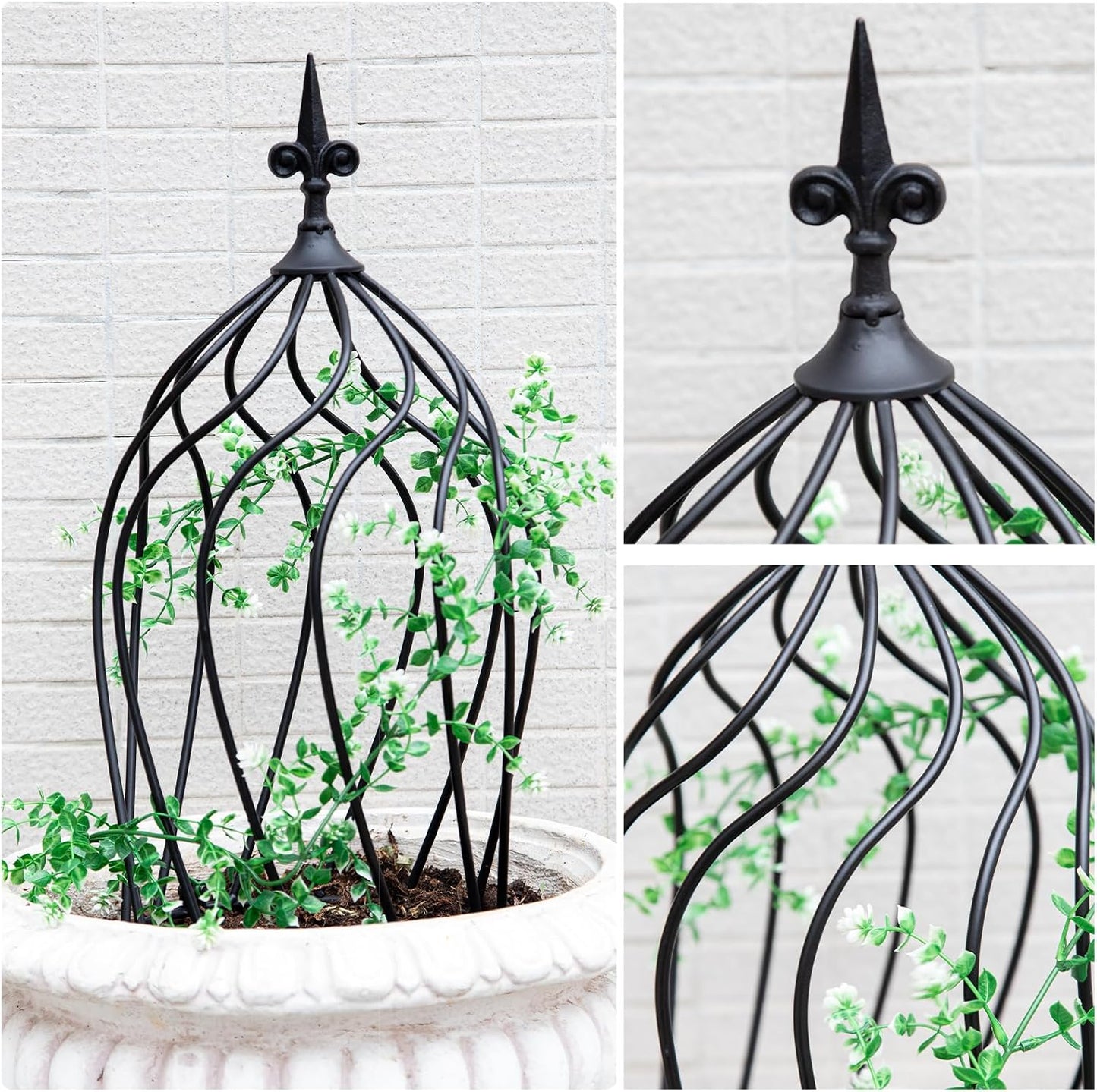Obelisk Trellis Garden - 27" Metal Climbing Support for Vines
