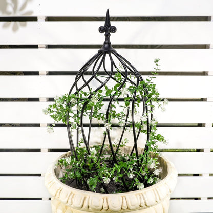 Obelisk Trellis Garden - 27" Metal Climbing Support for Vines