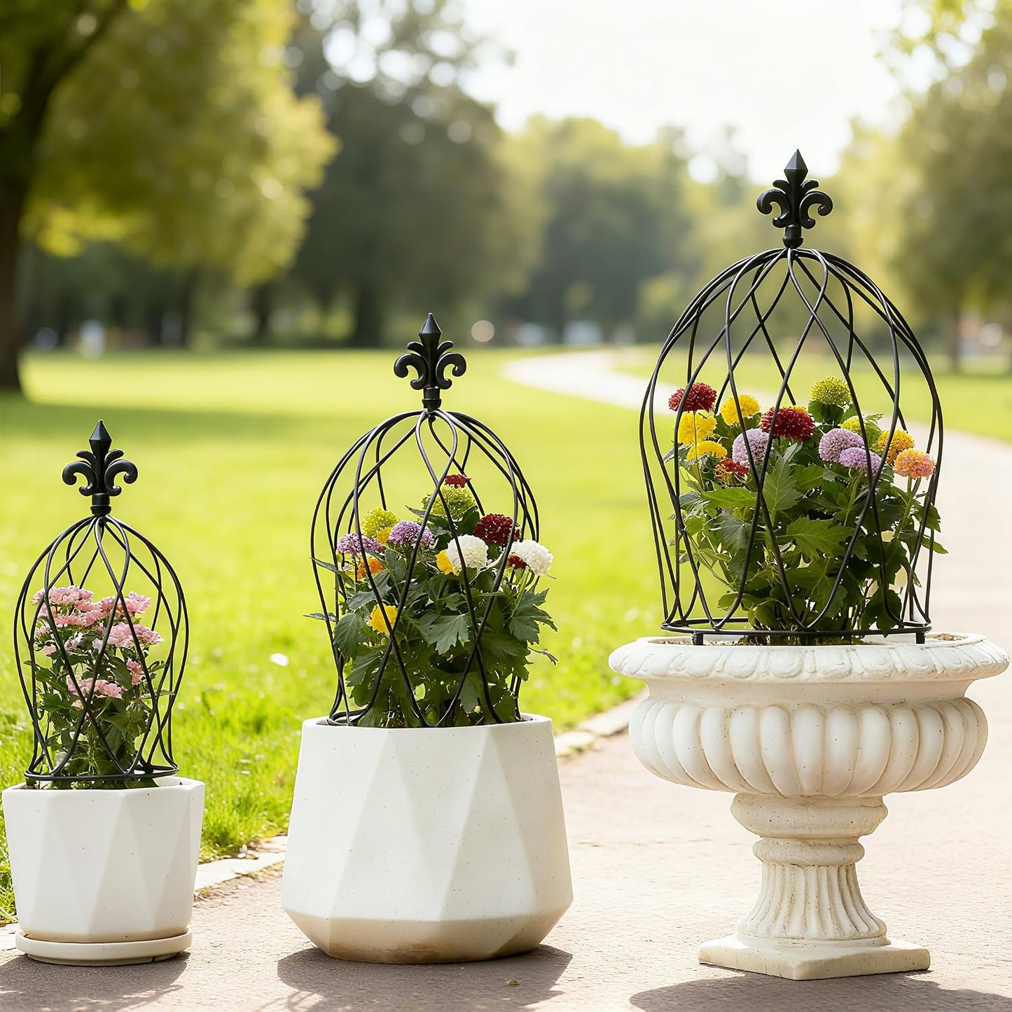 Obelisk Trellis Garden - 27" Metal Climbing Support for Vines