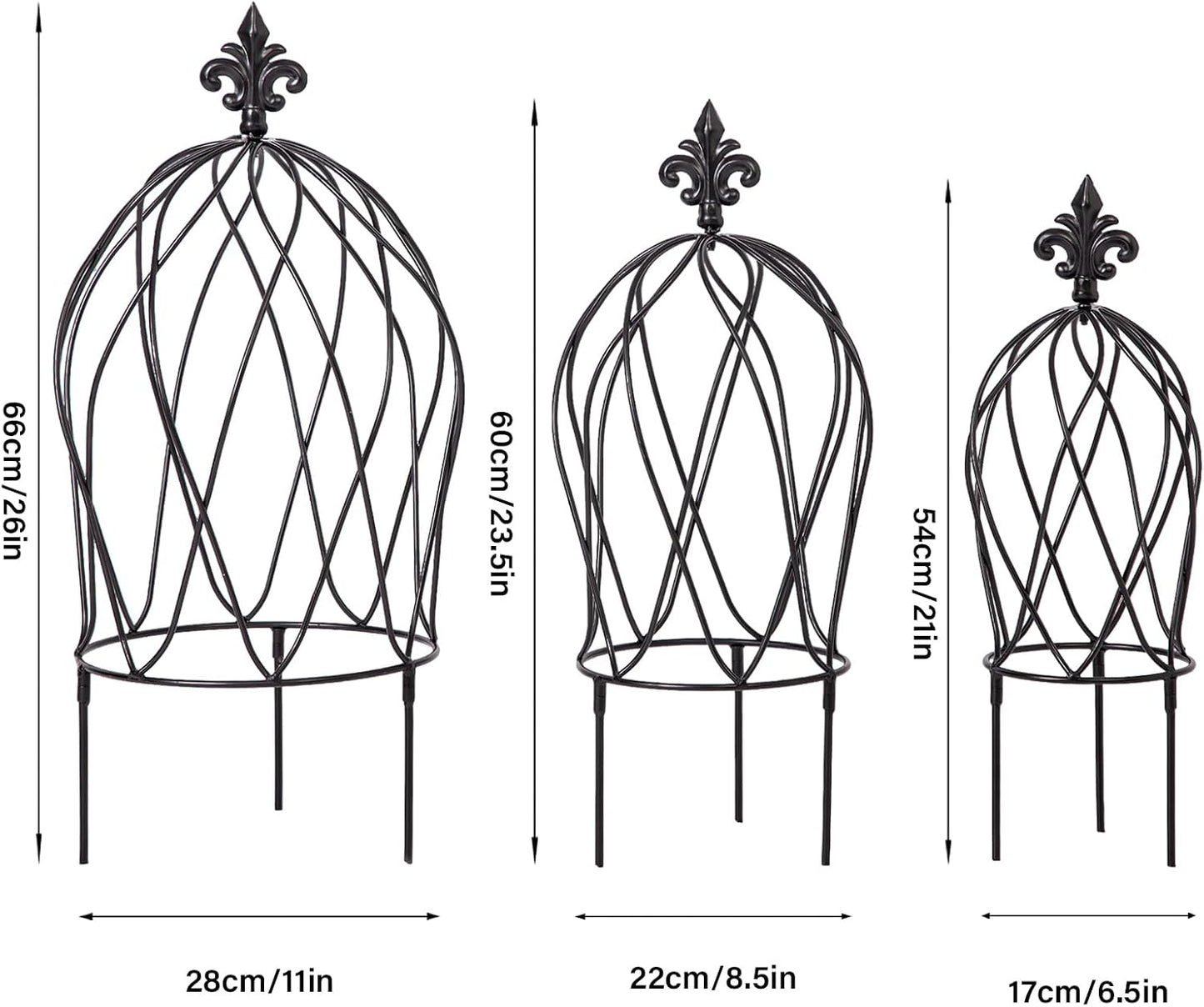 Obelisk Trellis Garden - 27" Metal Climbing Support for Vines