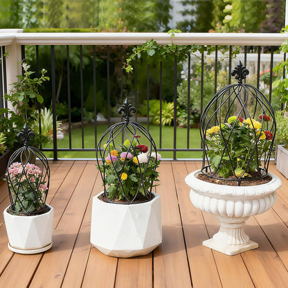 Obelisk Trellis Garden - 27" Metal Climbing Support for Vines