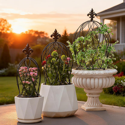 Obelisk Trellis Garden - 27" Metal Climbing Support for Vines