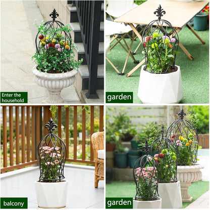 Obelisk Trellis Garden - 27" Metal Climbing Support for Vines