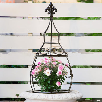 Obelisk Trellis Garden - 27" Metal Climbing Support for Vines