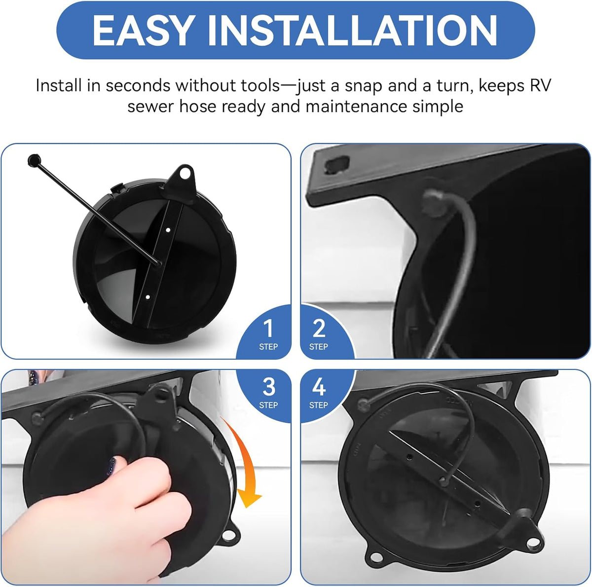A040338BK Hose Carrier Cap/Strap for Valterra RV Sewer Hose Carrier