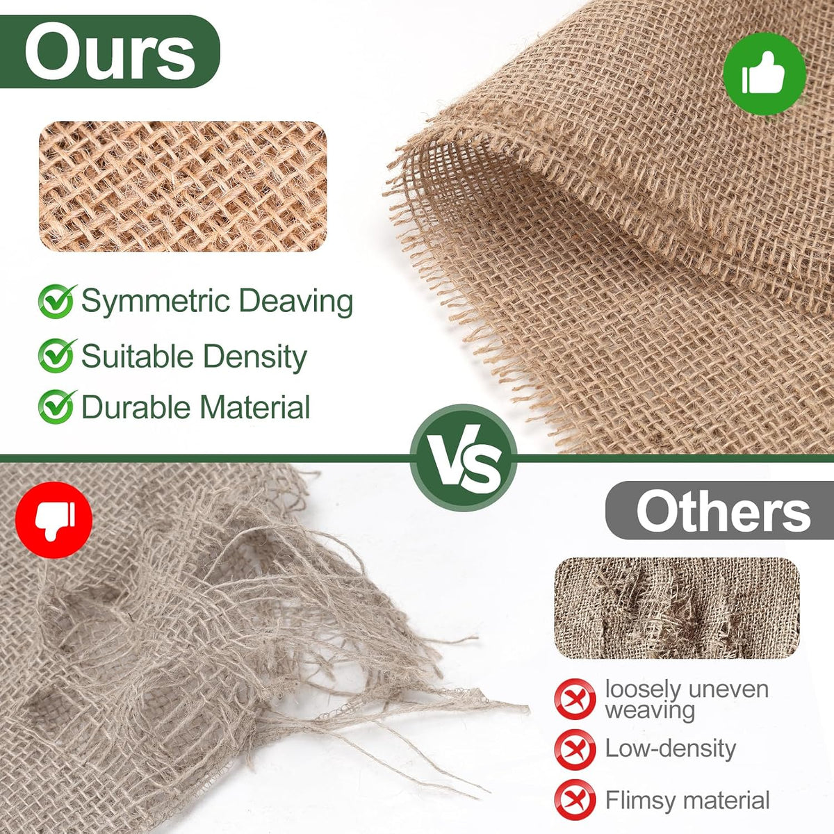 50FT x 40IN Natural Burlap Plant Covers for Winter Freeze Protection