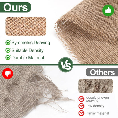 50FT x 40IN Natural Burlap Plant Covers for Winter Freeze Protection