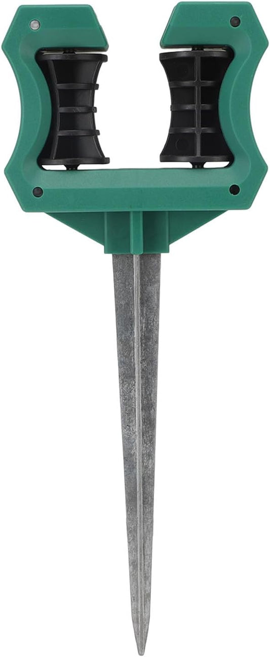 Garden Hose Guide Spike, 10 Inch Heavy Duty Hose Roller Stake with Smooth Rotation for Lawn Flower Bed Greenhouse and Patio Use