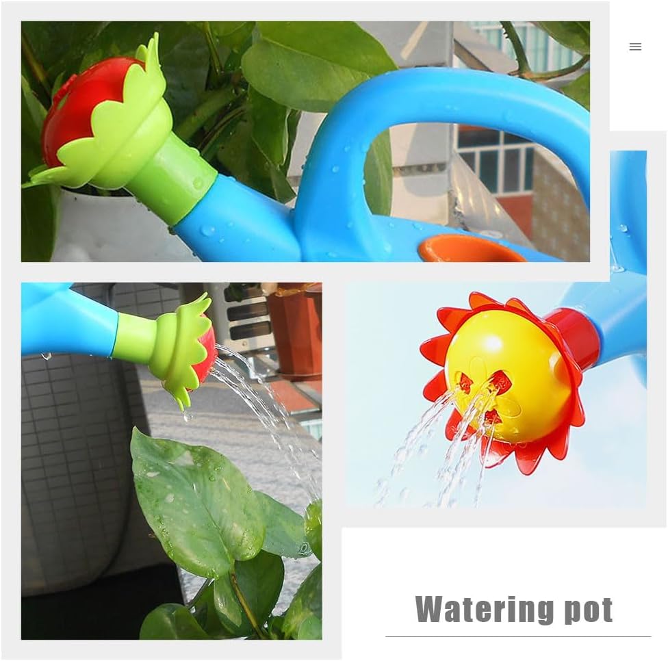 3 Pcs Kids Watering Can Toys, Mini Plastic Watering Can, Play House Garden Flower Water Pot for Toddlers, Outdoor Bath Beach Sand Toys (Random Color)