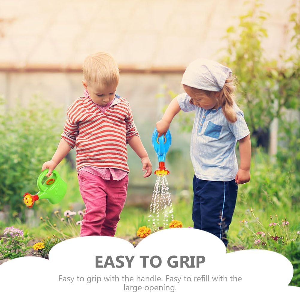 3 Pcs Kids Watering Can Toys, Mini Plastic Watering Can, Play House Garden Flower Water Pot for Toddlers, Outdoor Bath Beach Sand Toys (Random Color)
