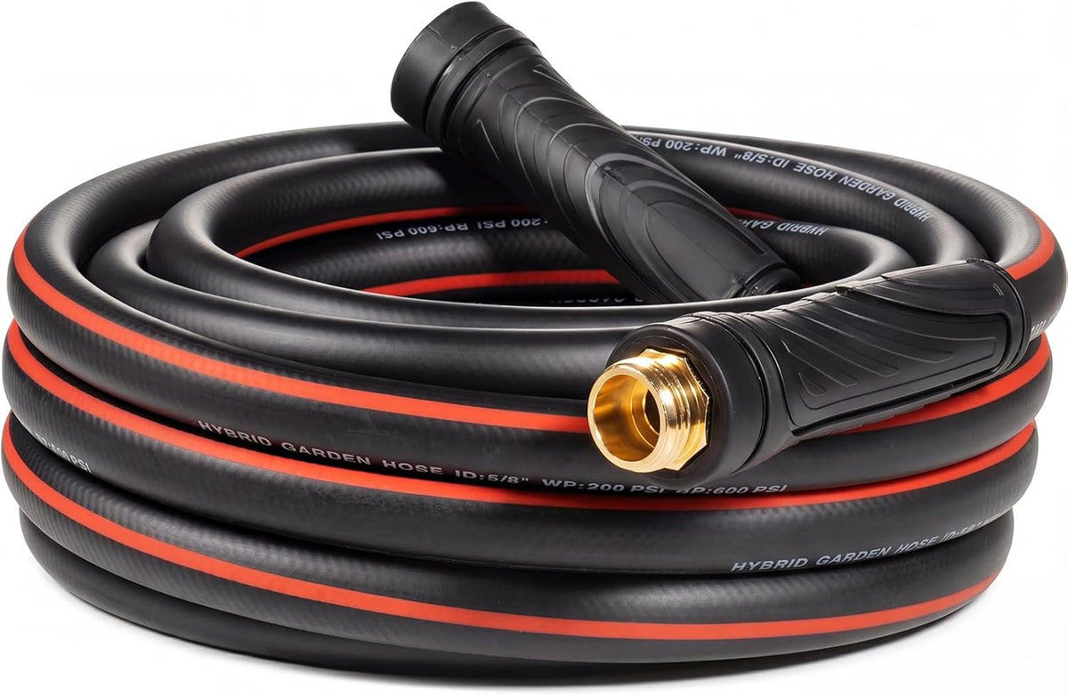 Short Garden Hose 2ft x 5/8",Rubber Water Hose for Hose Reel