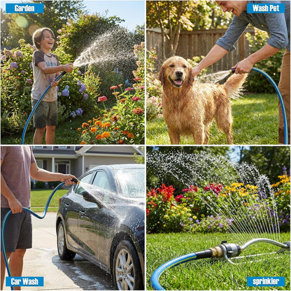 Short Garden Hose 2ft x 5/8",Rubber Water Hose for Hose Reel