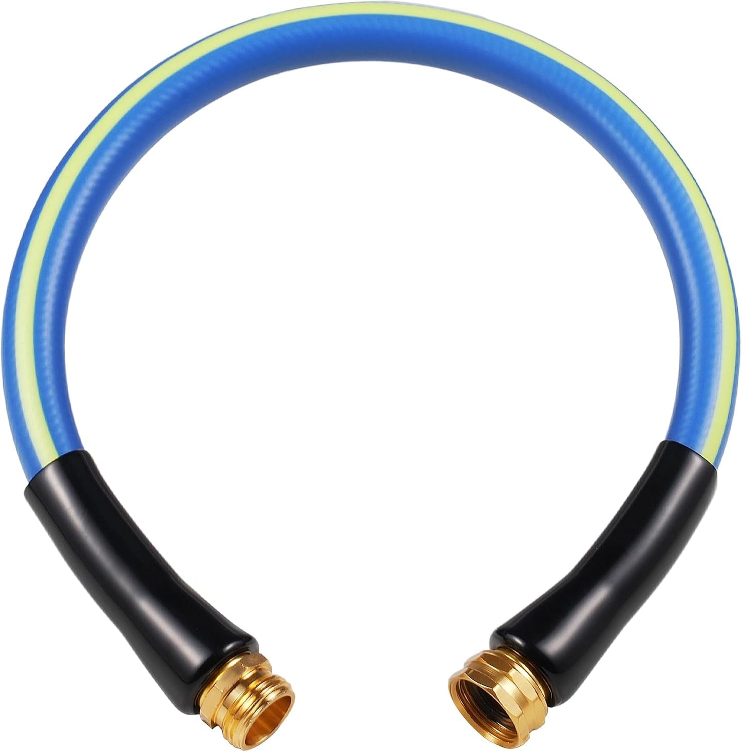 Short Garden Hose 2ft x 5/8",Rubber Water Hose for Hose Reel