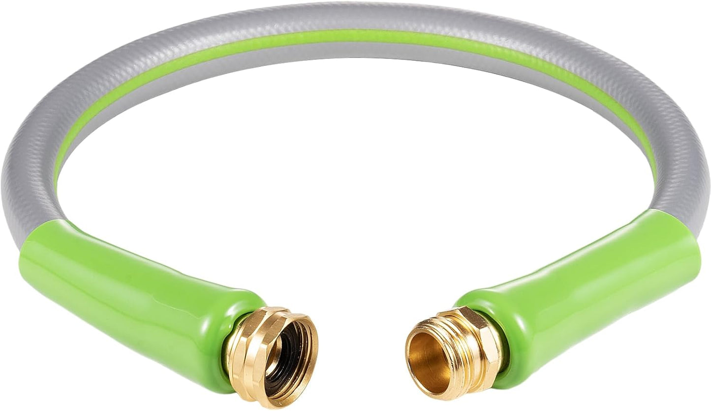 Short Garden Hose 2ft x 5/8",Rubber Water Hose for Hose Reel