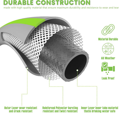 Short Garden Hose 2ft x 5/8",Rubber Water Hose for Hose Reel