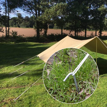 Metal Tent Stakes Heavy Duty 9 Inch, Anti-Rust Yard Pegs for Camping