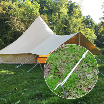 Metal Tent Stakes Heavy Duty 9 Inch, Anti-Rust Yard Pegs for Camping