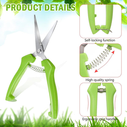 20 Pcs Pruning Shears 7.2" Bud Trimming Scissors, Red