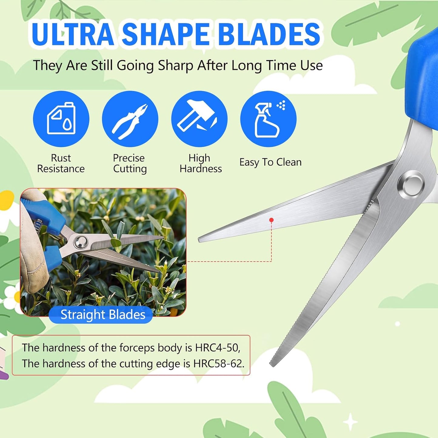 20 Pcs Pruning Shears 7.2" Bud Trimming Scissors, Red