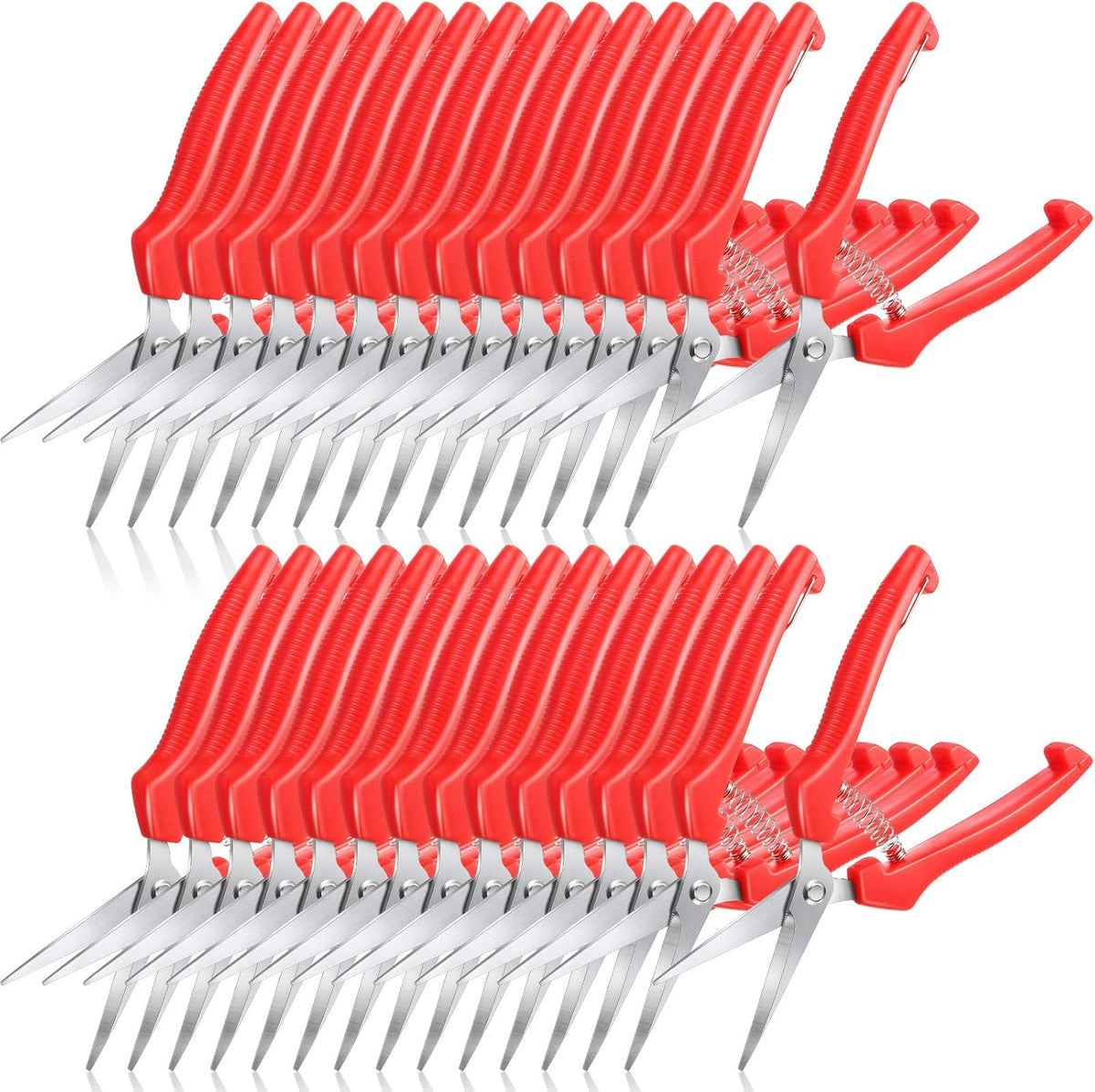 20 Pcs Pruning Shears 7.2" Bud Trimming Scissors, Red