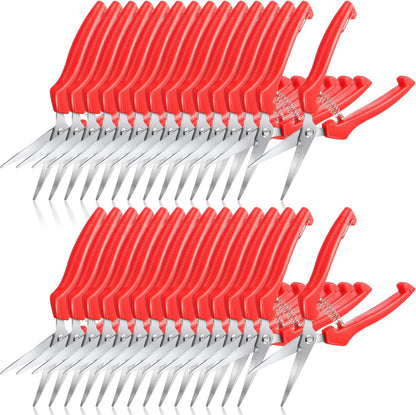 20 Pcs Pruning Shears 7.2" Bud Trimming Scissors, Red