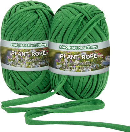 MAQIHAN Plant Ties for Outdoor Plants - Soft Garden Twine 2 Pack 115FT