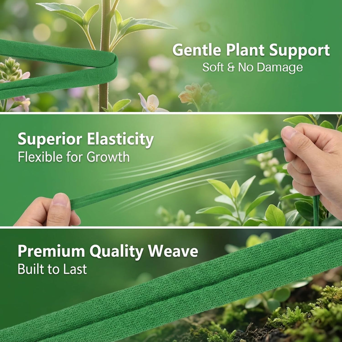 MAQIHAN Plant Ties for Outdoor Plants - Soft Garden Twine 2 Pack 115FT