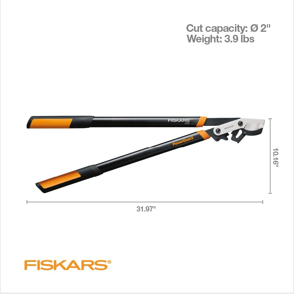 32” PowerGear2 Garden Bypass Loppers, 2" Cut Capacity Tree Trimmer