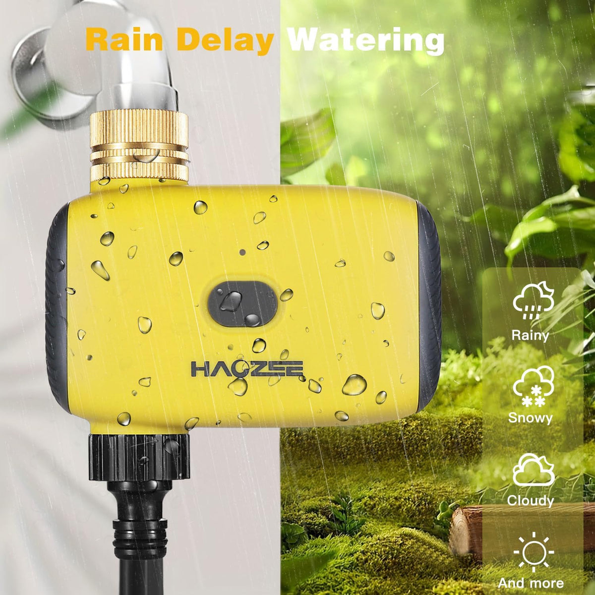 Smart Water Timer for Garden Hose, Sprinkler Timer for Watering,Requires Zigbee 3.0 Hub,Support Home Assistant Zigbee2mqtt,Automatic Irrigation Controller System for Lawns and Yard.