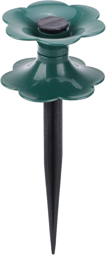 2 Packs Garden Hose Guide, Flower Shaped Water Hose Holder Spike Stand with Stake, Water Hose Storage Stand, Garden Plant Saver for Outdoor Lawns Yards(Green)