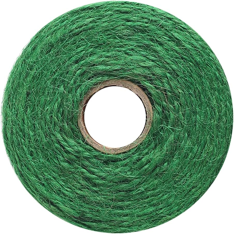 Garden Twine, 656 Feet 2mm Green Plant Ties, Strong Jute Twine String for Climbing Plants, Tomatoes, Floristry, Crafts