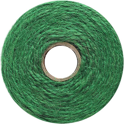 Garden Twine, 656 Feet 2mm Green Plant Ties, Strong Jute Twine String for Climbing Plants, Tomatoes, Floristry, Crafts