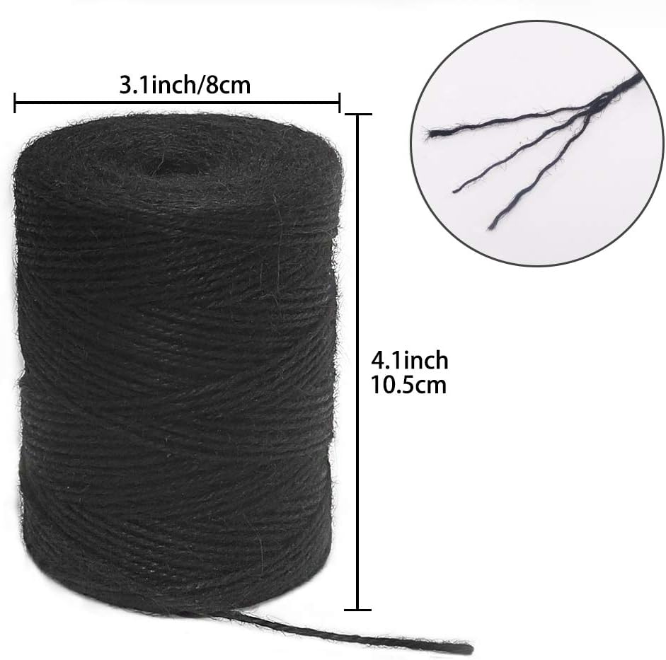 Garden Twine, 656 Feet 2mm Green Plant Ties, Strong Jute Twine String for Climbing Plants, Tomatoes, Floristry, Crafts