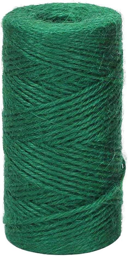 Garden Twine, 656 Feet 2mm Green Plant Ties, Strong Jute Twine String for Climbing Plants, Tomatoes, Floristry, Crafts