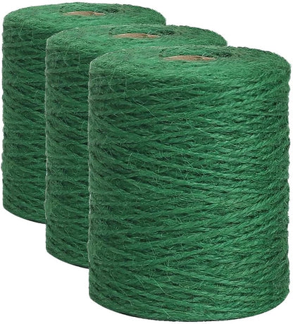 Garden Twine, 656 Feet 2mm Green Plant Ties, Strong Jute Twine String for Climbing Plants, Tomatoes, Floristry, Crafts