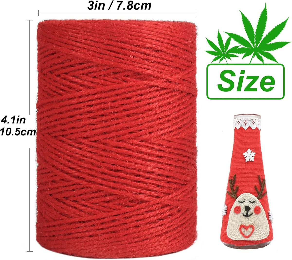 Garden Twine, 656 Feet 2mm Green Plant Ties, Strong Jute Twine String for Climbing Plants, Tomatoes, Floristry, Crafts