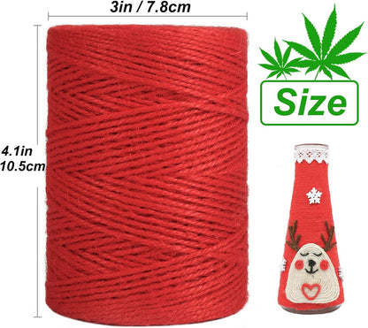 Garden Twine, 656 Feet 2mm Green Plant Ties, Strong Jute Twine String for Climbing Plants, Tomatoes, Floristry, Crafts