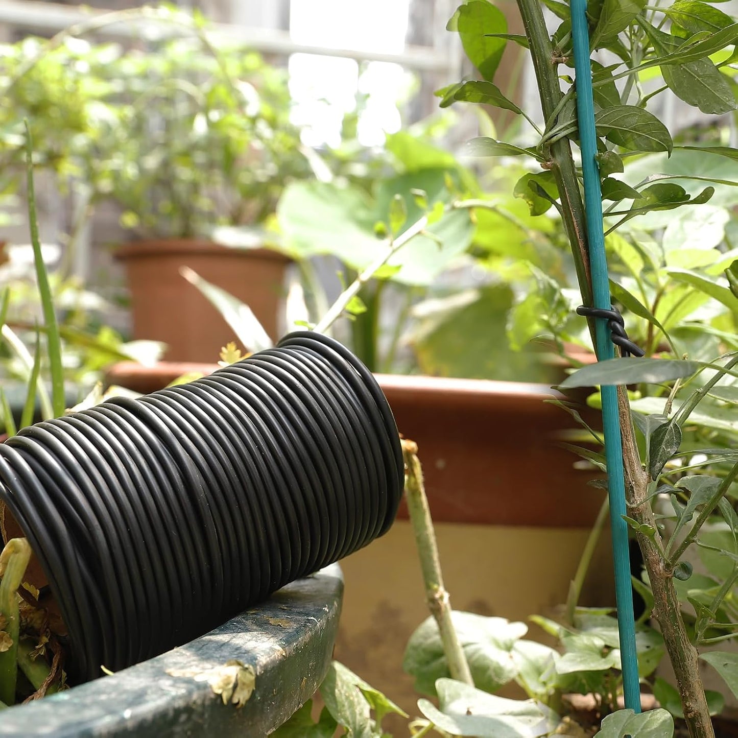 101 Feet Soft Plant Ties Dark Green Plant Twist Ties, Plant Ties for Support. Gardening Supplies for Plants Office Home Organization 3mm Diameter