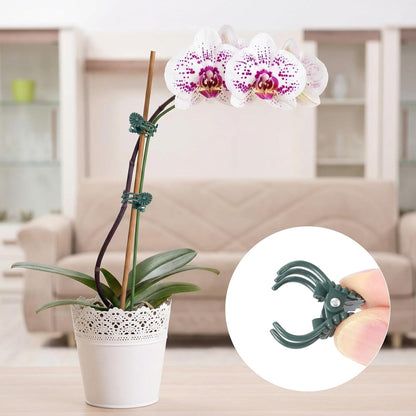 10 Pack Orchid Stakes and Clips, Flexible Plant Support Stakes,11.8 Inch Plant Holder Stick for Garden,Plants Supports for Tomato Rose Outdoor Indoor Plants Professional Phalaenopsis