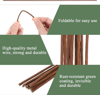 10 Pack Orchid Stakes and Clips, Flexible Plant Support Stakes,11.8 Inch Plant Holder Stick for Garden,Plants Supports for Tomato Rose Outdoor Indoor Plants Professional Phalaenopsis