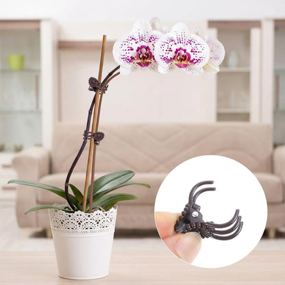 10 Pack Orchid Stakes and Clips, Flexible Plant Support Stakes,11.8 Inch Plant Holder Stick for Garden,Plants Supports for Tomato Rose Outdoor Indoor Plants Professional Phalaenopsis