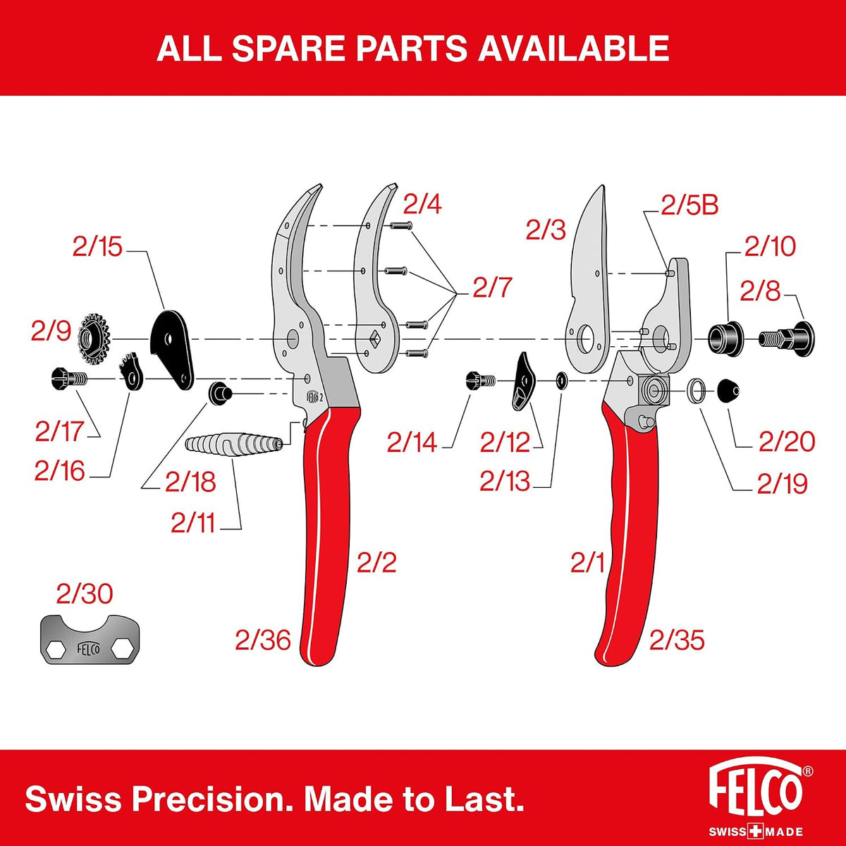 F31 Pruning Shears – 8.3" Garden Clippers with Anvil Blade for Dry & Hard Wood | Hand Pruner for Gardening | Garden Tool Cutter with Aluminum Handle, Alloy Steel Blade, High-Torque Cutting Power